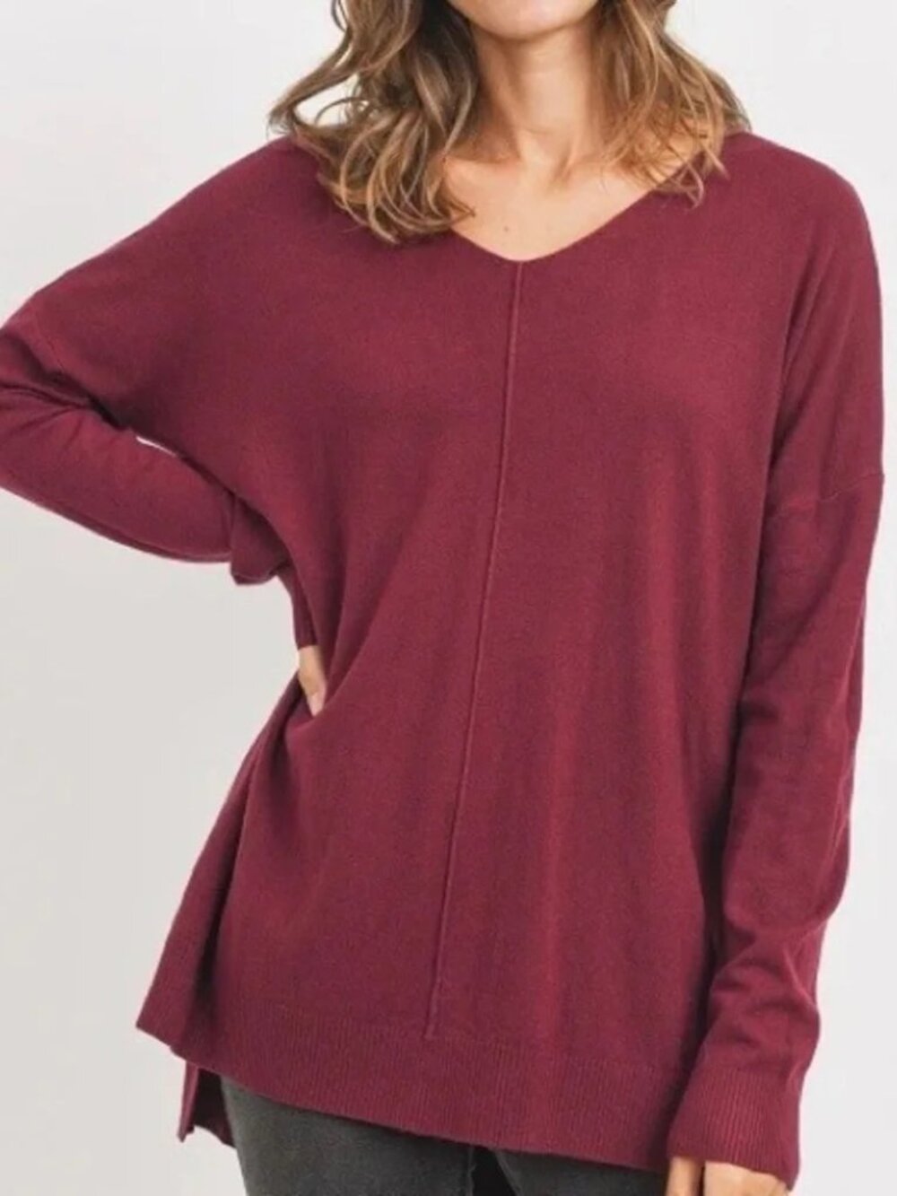 Dreamers by Debut V-neck Long Sleeved Knit Sweater - Size M/L